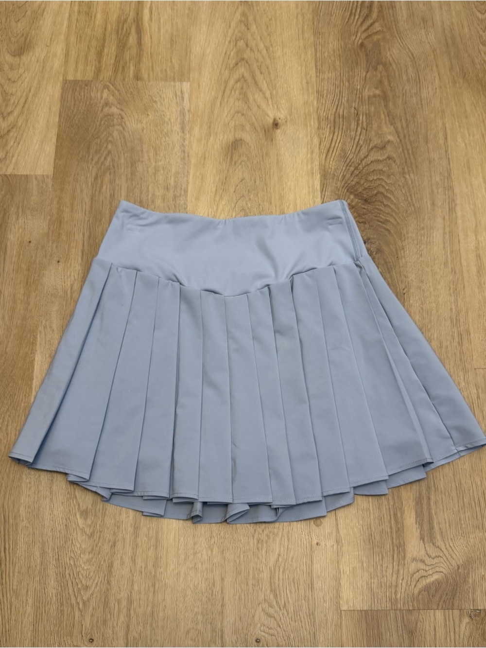 HALARA Light Blue Pleated Athletic Mini Skirt